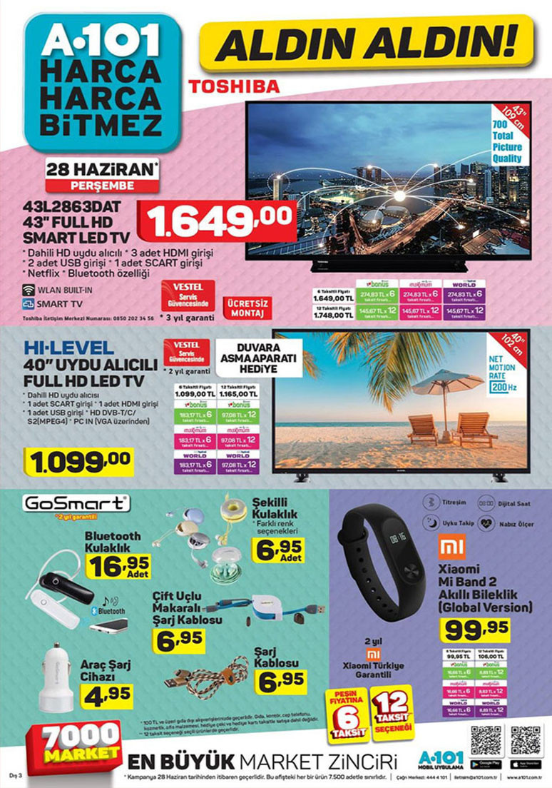 A101'de Xiaomi Mi Band 2 fırsatı - Resim : 1