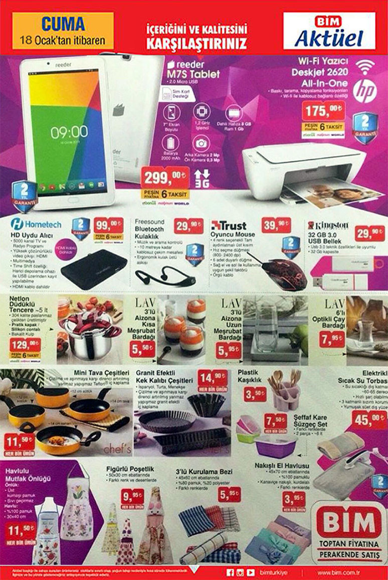 BİM'de reeder M7S tablet fırsatı - Resim : 1