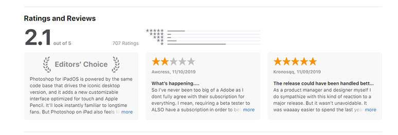 Photoshop'un iPad sürümü beğenilmedi - Resim : 1