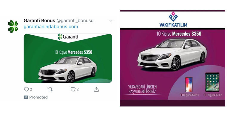 Hackerlar sahte banka sayfalarının ilanını Twitter'da yayınlandı! - Resim : 2