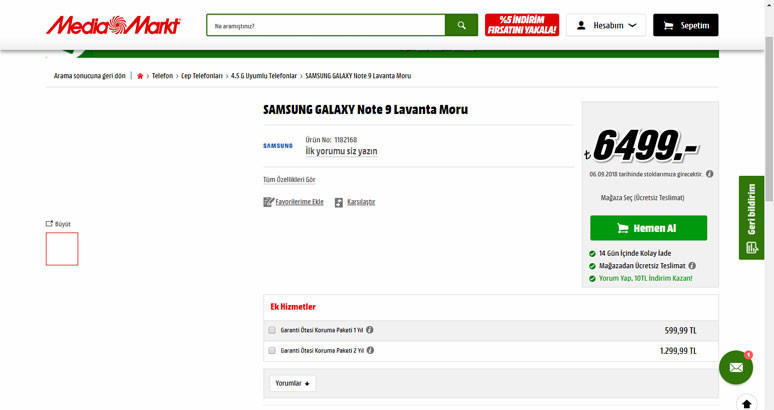 Samsung Galaxy Note 9 Türkiye fiyatı belli oldu - Resim : 1