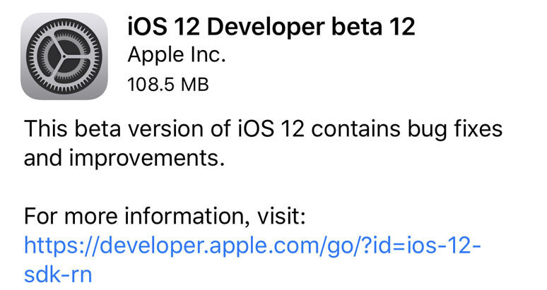 iOS 12 Beta 12 yayınlandı! - Resim : 1