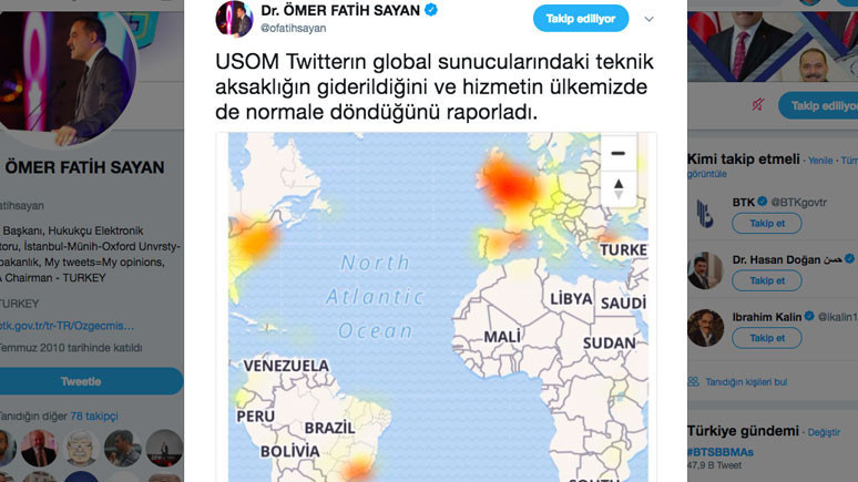 Twitter çöktü BTK başkanı açıklama yaptı - Resim : 1