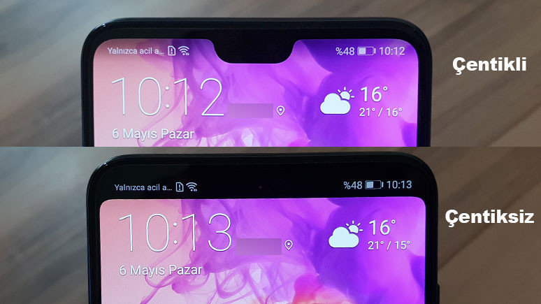 Huawei P20 Pro'da çentik nasıl kapatılır? - Resim : 3