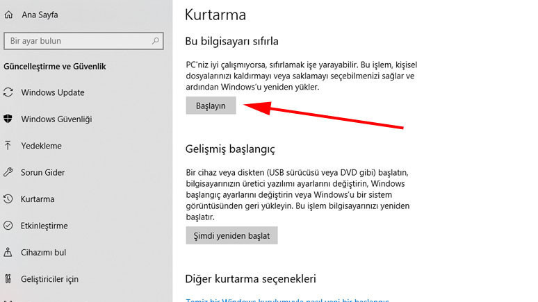 Windows 10 nasıl sıfırlanır? - Resim : 3