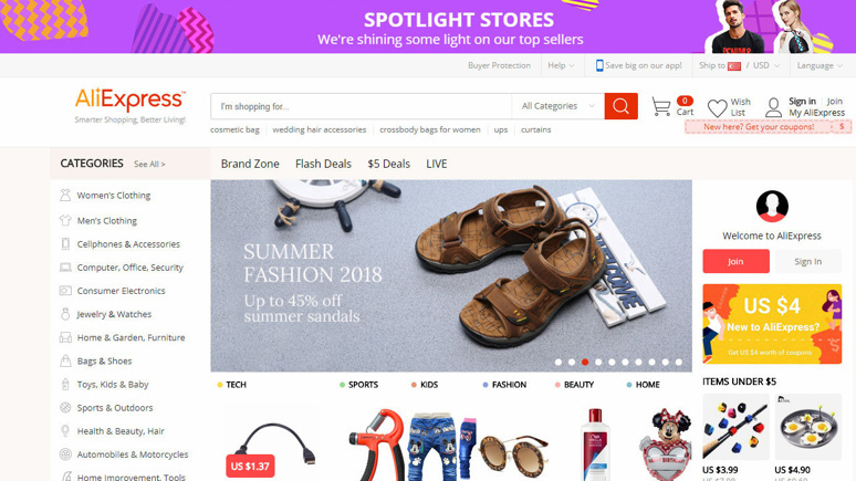 En iyi 10 Çin alışveriş sitesi - Resim : 1