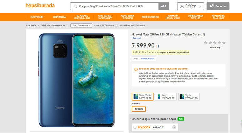Huawei Mate 20 Pro çıkmadan indirime girdi - Resim : 1