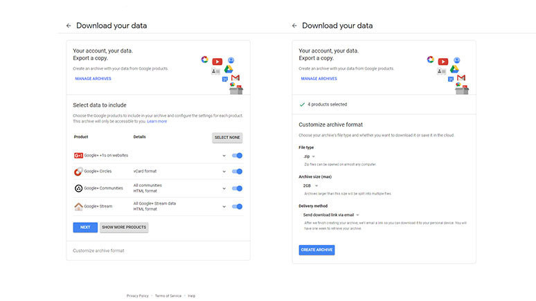 Google+ verilerinizi indirin! - Resim : 1