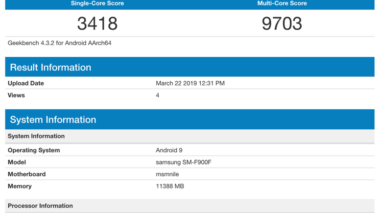 Samsung Galaxy Fold Geekbench’te göründü - Resim : 1