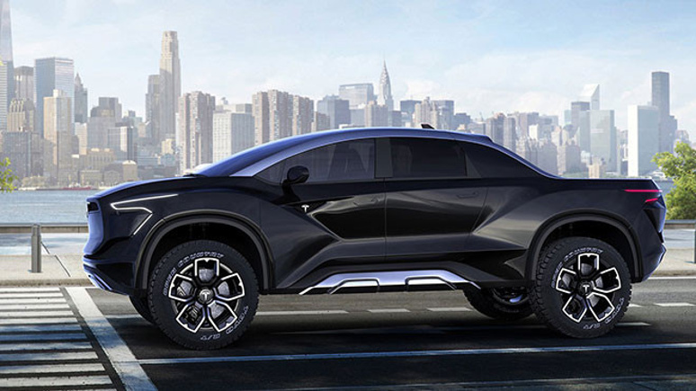 Türk tasarımcıdan etkileyici Tesla Pickup konsepti - Resim : 4