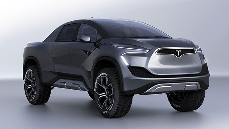 Türk tasarımcıdan etkileyici Tesla Pickup konsepti - Resim : 1