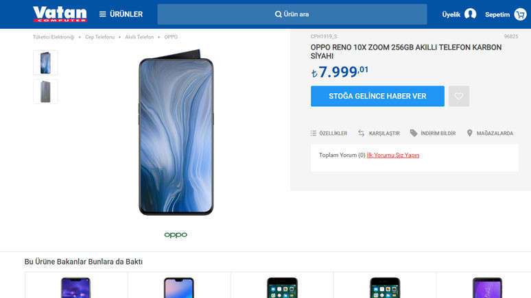 OPPO Reno 10X Zoom Türkiye fiyatı belli oldu - Resim : 1