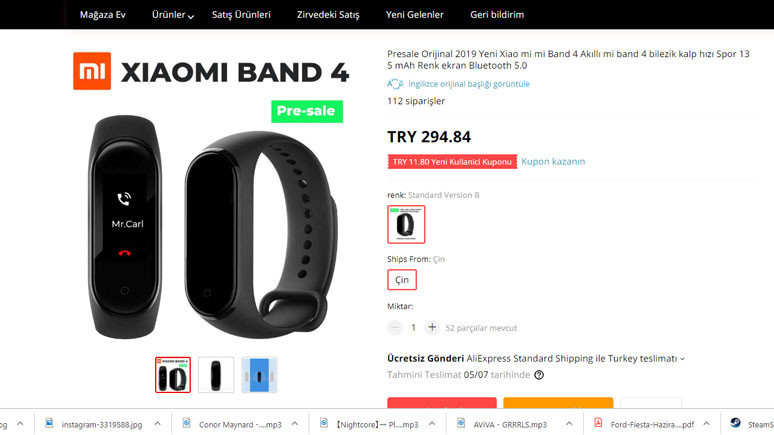 Xiaomi Mi Band 4 tanıtılmadan ön siparişe çıktı - Resim : 1