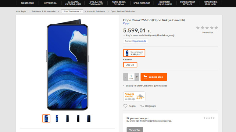 OPPO Reno 2 Türkiye fiyatı belli oldu - Resim : 1
