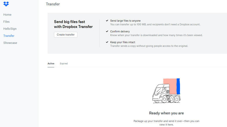 Dropbox'tan dosya transfer servisi: Dropbox Transfer - Resim : 1