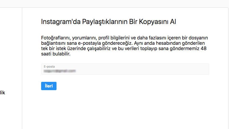 Instagram arşiv indirme özelliğini kullanıma sundu - Resim : 1