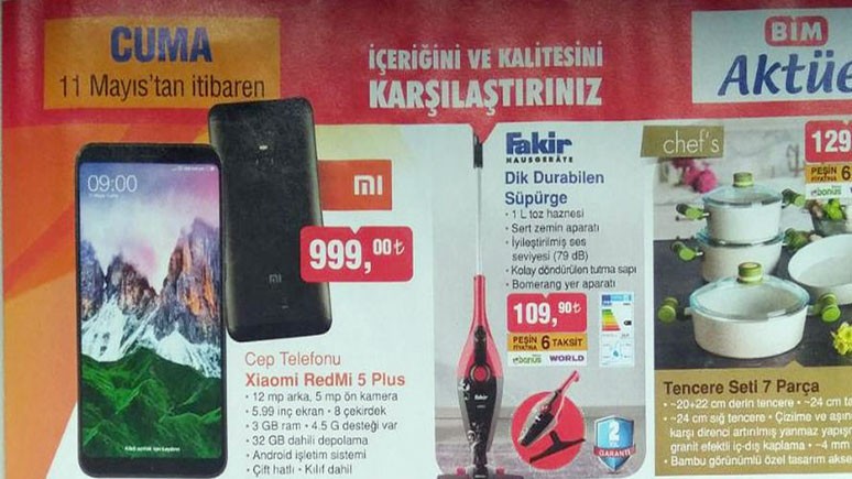 BİM Xiaomi RedMi 5 Plus satacak - Resim : 1