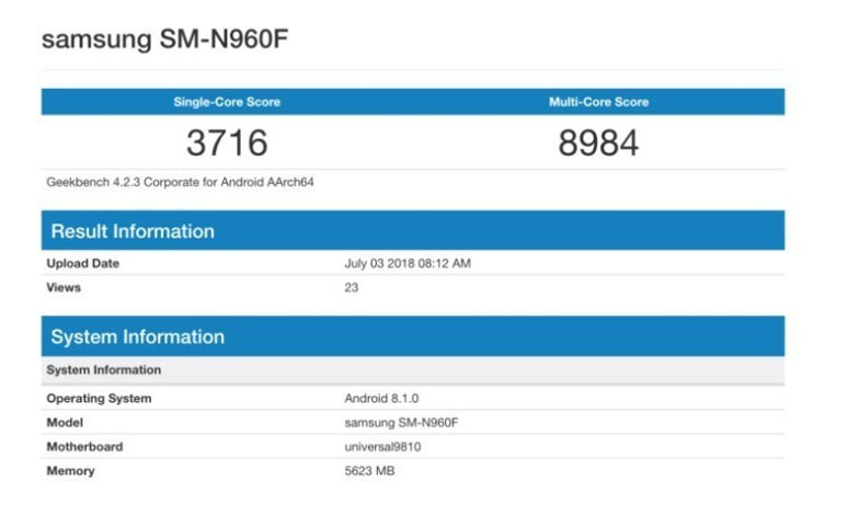 Galaxy Note 9 testlerde göründü - Resim : 1