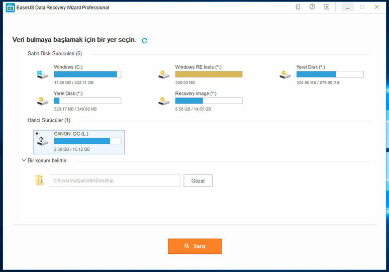 EaseUS Data Recovery Wizard inceledik - Resim : 1