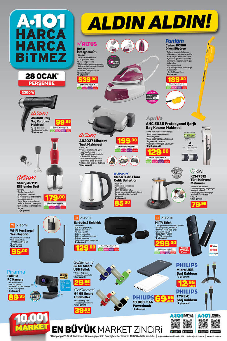 A101 28 Ocak 2021 - Uygun fiyatlı TV. telefon ve tablet fırsatı! - Resim : 3