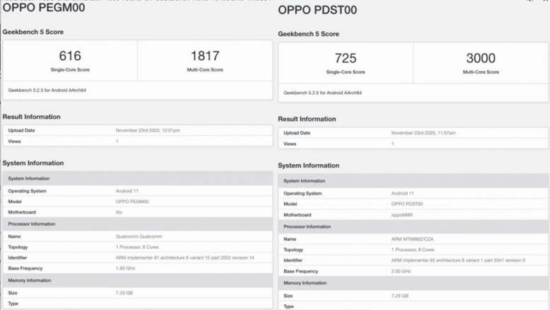 OPPO Reno 5 iki farklı işlemci ile Geekbench'te görüntülendi! - Resim : 1