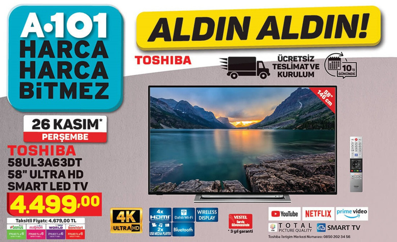 A101 bu hafta uygun fiyatlı TV ve telefon satıyor! İşte o modeller! - Resim : 1