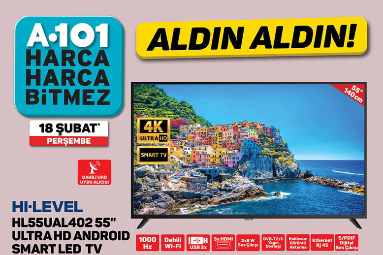 A101 18 Şubat 2021 - Uygun fiyatlı TV, tablet ve telefon fırsatı! - Resim : 1