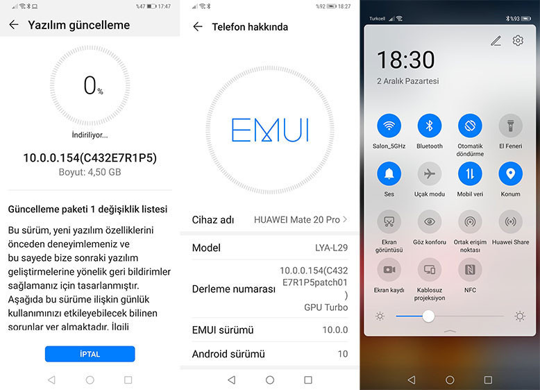 Huawei Mate 20 Pro'ya EMUI 10 güncellemesi geldi - Resim : 1