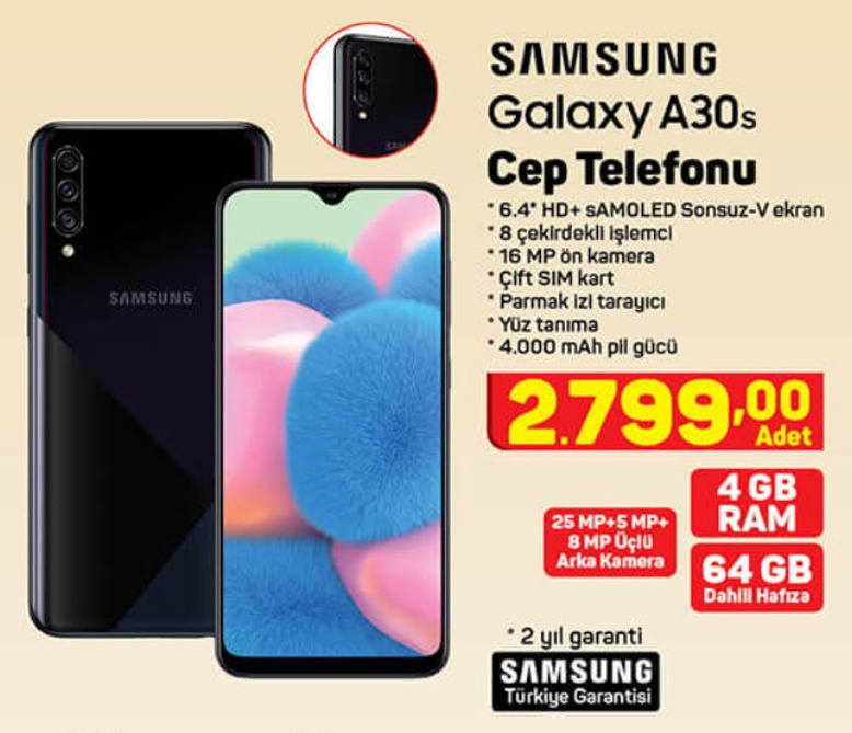 A101 mağazalarında Samsung Galaxy A30s fırsatı! - Resim : 1