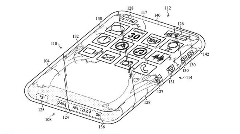 Apple, iPhone için tamamı ekran olan yeni bir patent aldı! - Resim : 1