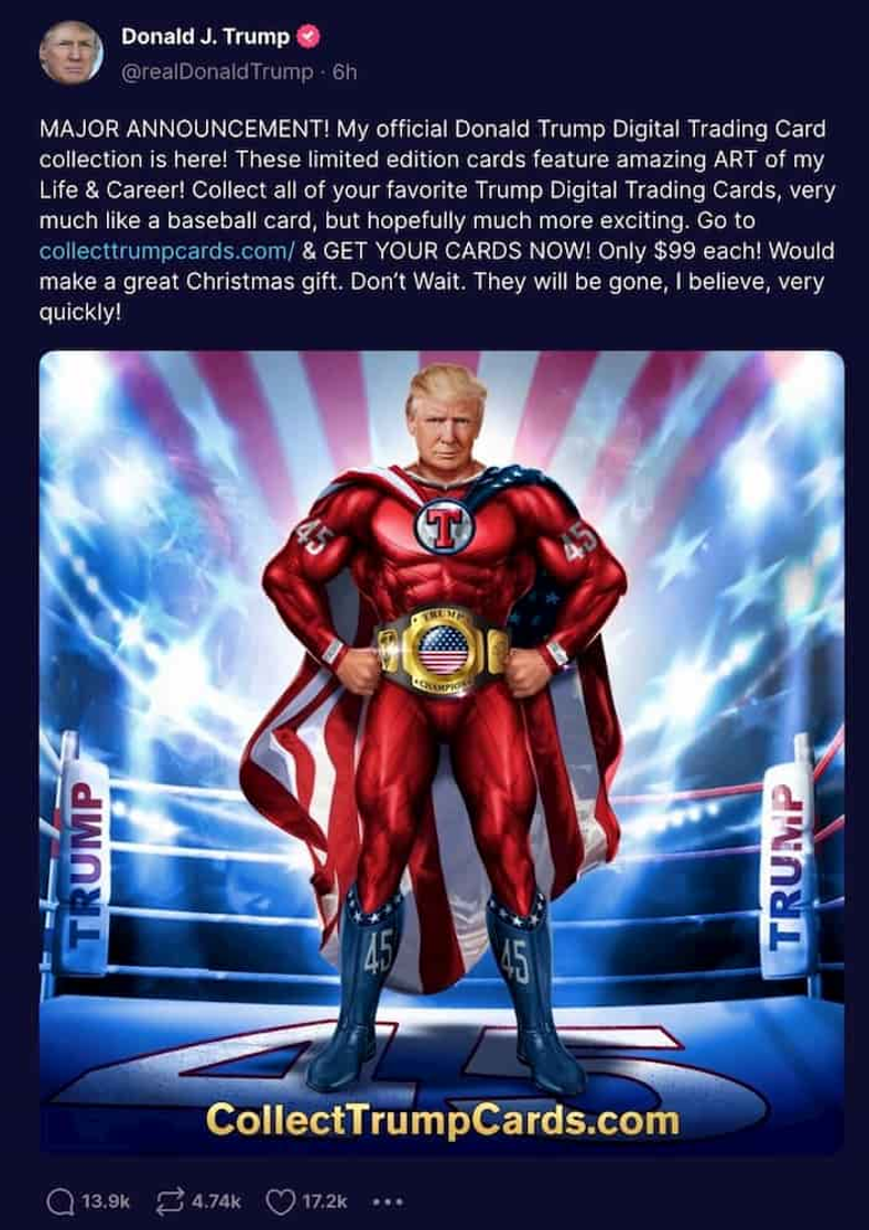 Donald Trump, NFT kartlarıyla ilgili heyecan veriyor! - Resim : 1