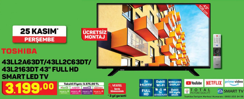 A101 çıldırdı! Uygun fiyatlı TV ve akıllı telefon fırsatı! - 25 Kasım 2021 - Resim : 1