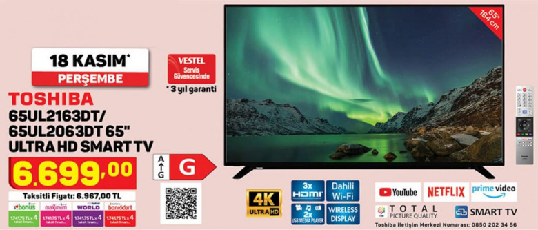 A101 - Uygun fiyatlı TV ve akıllı telefon fırsatı! - 18 Kasım 2021 - Resim : 1