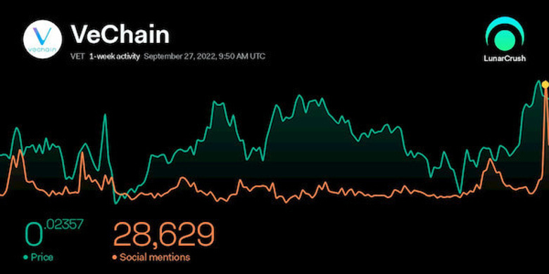 VeChain tokenine olan ilgi 2022'nin üçüncü çeyreğinde zirveye ulaştı! - Resim : 1