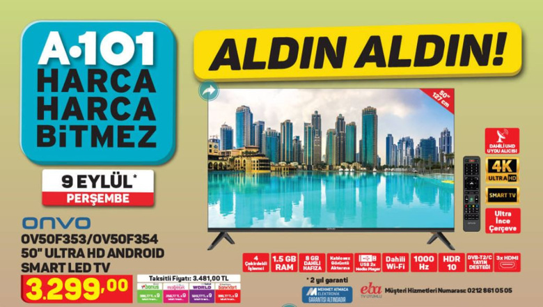 A101 - Uygun fiyatlı TV, tablet ve bilgisayar fırsatı! - 9 Eylül 2021 - Resim : 1