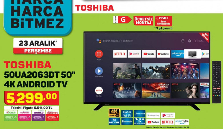 A101 uygun fiyatlı TV, tablet ve akıllı telefon fırsatı! - 23 Aralık 2021 - Resim : 1