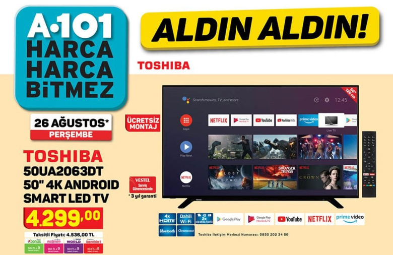 A101 - Uygun fiyatlı TV ve akıllı telefon fırsatı! - 26 Ağustos 2021 - Resim : 1