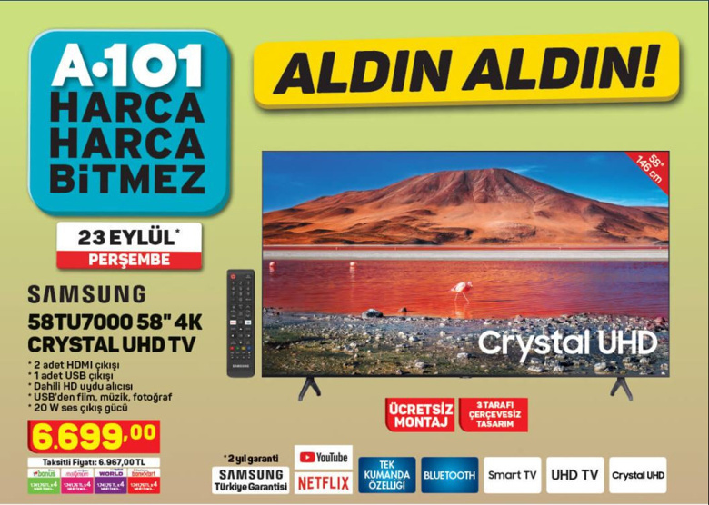 A101 - Uygun fiyatlı TV ve akıllı telefon fırsatı! - 23 Eylül 2021 - Resim : 1
