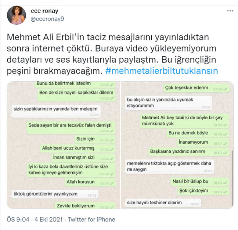 Ünlü TikToker'dan Mehmet Ali Erbil'e taciz suçlaması! - Resim : 1