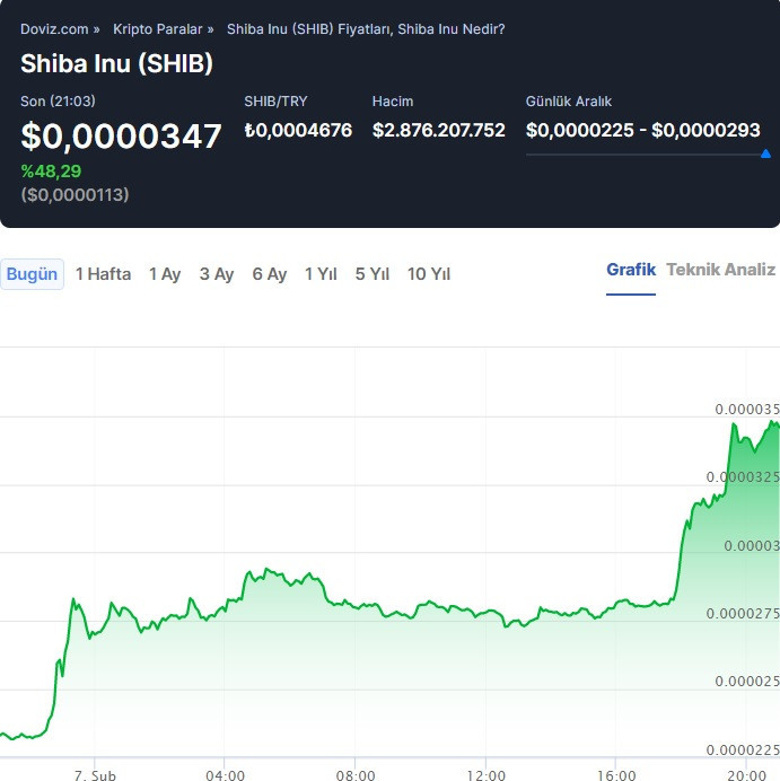 Shiba Inu'nun piyasa değerine 3,5 milyar girdi, işler değişti! - Resim : 1