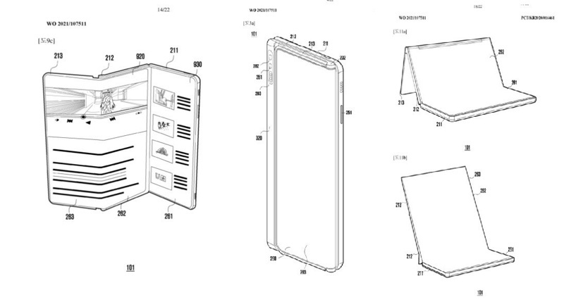 Samsung'dan üçe katlanabilir telefon patenti! - Resim : 1