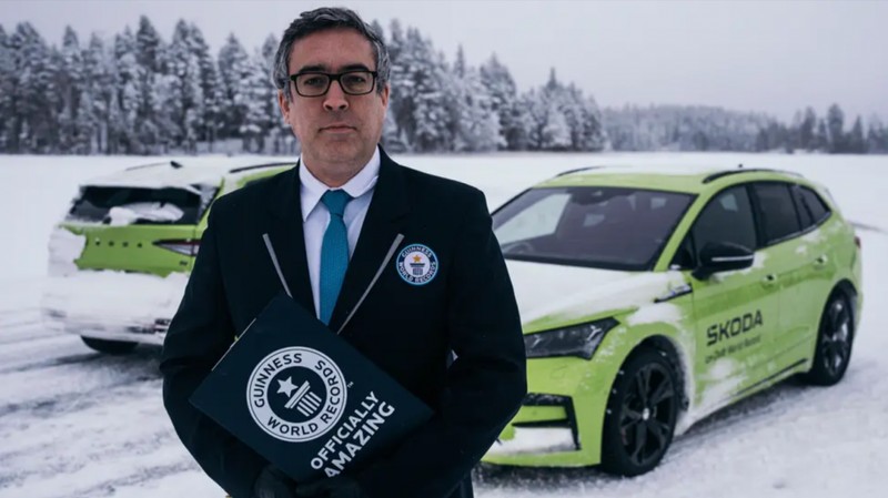 Skoda Enyaq iV vRS, DRIFTING için dünya rekoru kırdı - Resim: 8