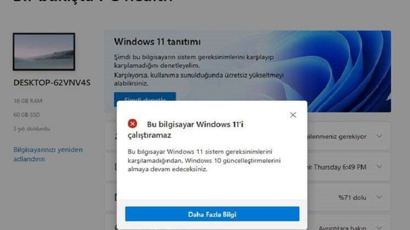 Bu bilgisayar Windows 11'i çalıştıramıyor hatası nasıl çözülür! - Resim: 2