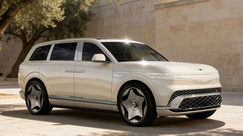 Lüks elektrikli Genesis GV90 görücüye çıkarıldı - Resim: 13