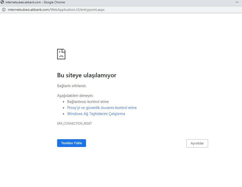 Akbank mobil ve internet şubesine ulaşılamıyor! - Resim : 1