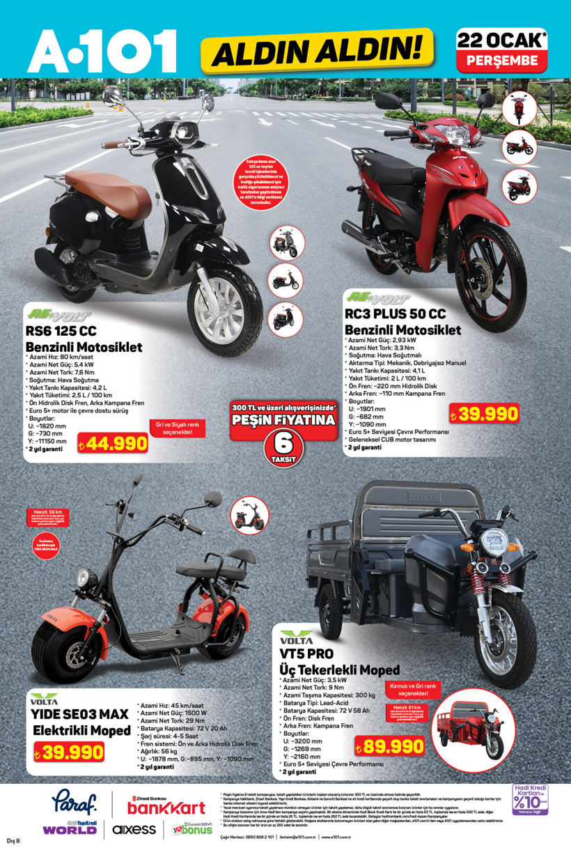 22 Ocak’ta A101’de Motosiklet ve Moped Modelleri Satışa Sunuluyor - Resim : 1