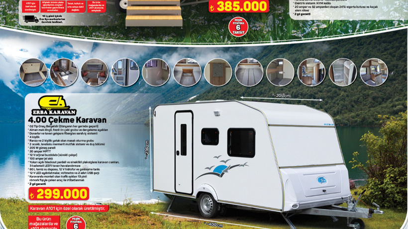 2 Ekim’de A101’den Tiny House, Karavan ve Moped Fırsatları