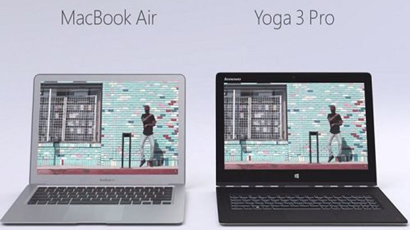 Microsoft, MacBook Air'e karşı Yoga 3 Pro'yu öneriyor