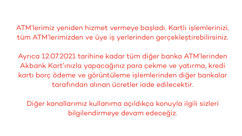 Akbank sonunda sorunu çözdü ve hizmet vermeye başladı - Resim : 3
