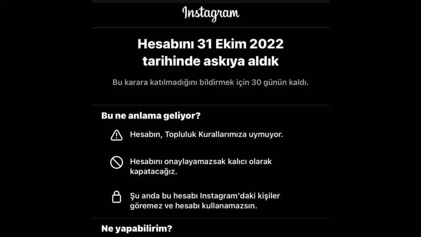 Instagram bazı hesapları askıya aldı! Resmi açıklama geldi - Resim : 1